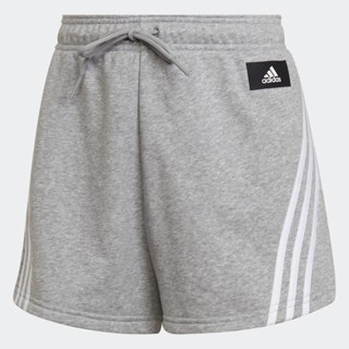 adidas ไลฟ์สไตล์ กางเกงขาสั้น adidas Sportswear Future Icons 3-Stripes ผู้หญิง สีเทา H57307