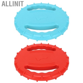 Allinit Dog Training Flying Disc TPR Toy Soft Lightweight 2 Sides Hollow Design Stress Relief for Park