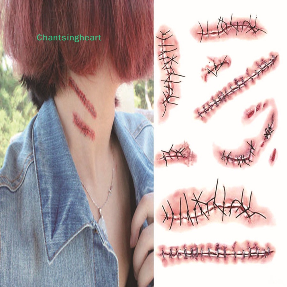 lt-chantsingheart-gt-สติกเกอร์รอยสักชั่วคราว-รูปแผลเป็น-กันน้ํา-ลดราคา