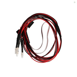 Audioworld ชุดไฟ LED 4 ดวง สีขาว 2 สีแดง 2 แบบเปลี่ยน สําหรับรถบังคับ Axial SCX10 Traxxas TRX4 D90 Redcat GEN8 hpi