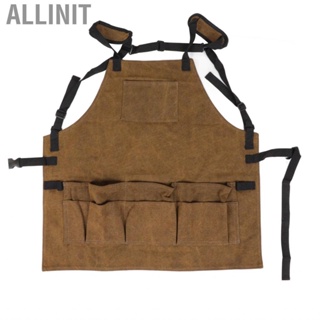 Allinit Woodworking Apron Thick Shoulder Pads Strap Work W/9 Pockets FF