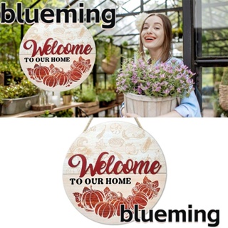 Blueming2 ป้ายไม้ ลายฟักทอง Welcome สําหรับตกแต่งประตู ห้อง โรงแรม