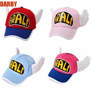 Darby Dr.Slump หมวกเบสบอล กันแดด พิมพ์ลายปีกนางฟ้า สีแคนดี้ ปรับได้ สําหรับเด็ก