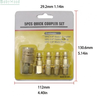 【Big Discounts】Air Hose Connector 1/4NPT 5 Pcs Anti Rust Female And Male Pneumatic Tool#BBHOOD