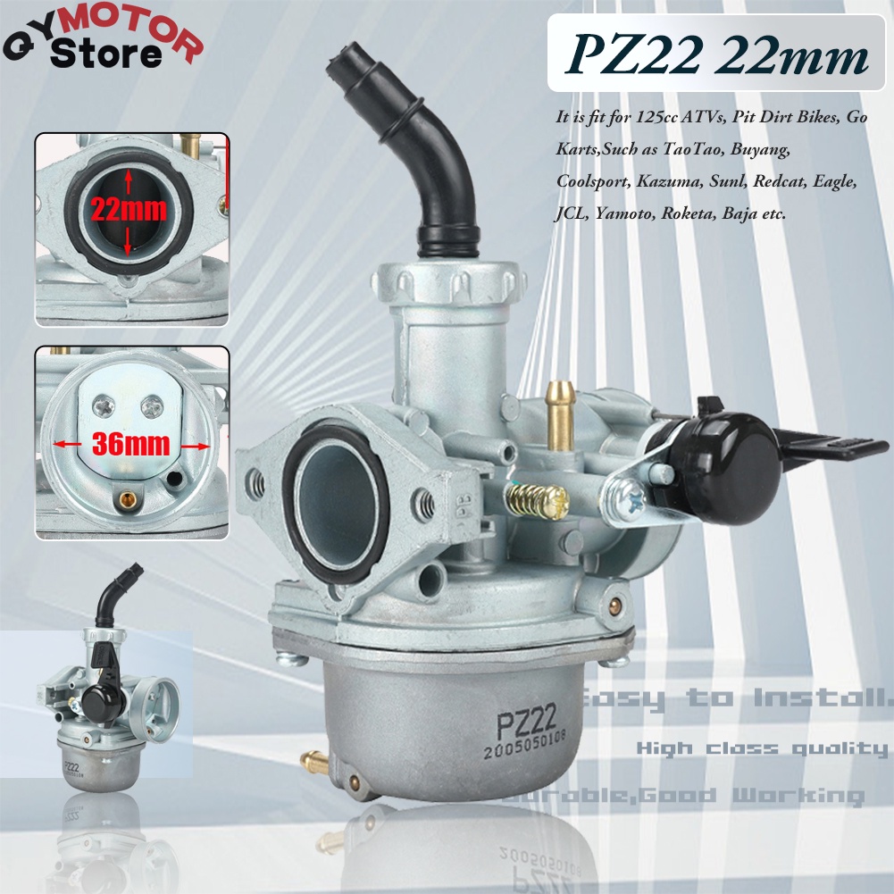 Motorcycle Carburetor PZ22 22mm Carb For Keihin 125cc KAYO Apollo
