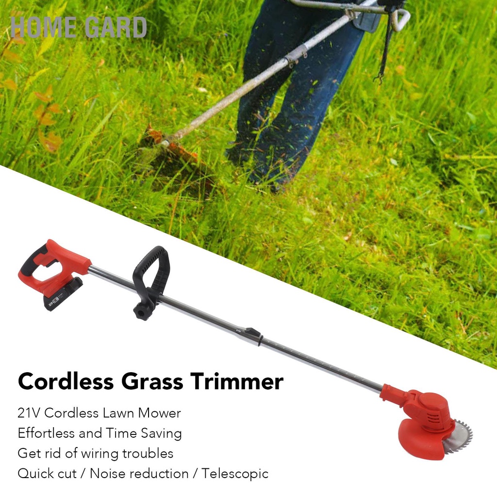 Home Gard ไร้สาย Weed Wacker ที่กันจอนหญ้า 1500mAh แบตเตอรี่ขับเคลื่อน ...