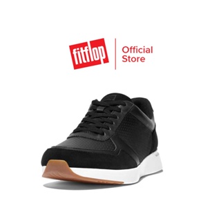 FITFLOP F MODE LEATHER-SUEDE รองเท้าผ้าใบผู้หญิง รุ่น FR1-001 สี BLACK