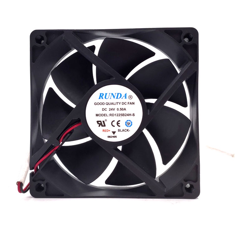 R RUNDA RD1225B24H-S 24V 0.50A 12025 พัดลมระบายความร้อนอินเวอร์เตอร์ ...