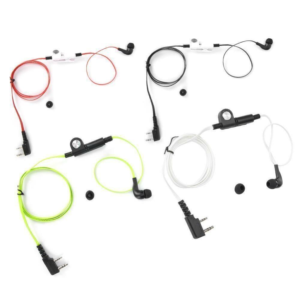 Kuaizii หูฟัง, 2 Pin Two Way วิทยุหูฟัง PTT Mic, ABS 2 Way Walkie ...