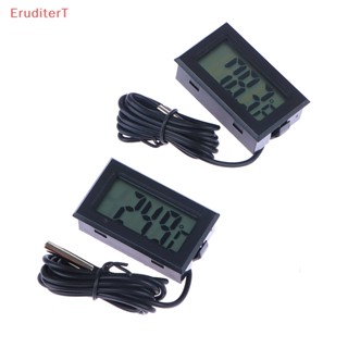 [EruditerT] เครื่องวัดอุณหภูมิดิจิทัล LCD 1 เมตร พร้อมโพรบกันน้ํา เซนเซอร์อุณหภูมิเซลเซียส ฟาเรนไฮต์ สําหรับตู้เย็น ตู้ปลา [ใหม่]