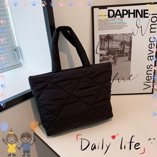 Daphne กระเป๋าถือ กระเป๋าช้อปปิ้ง ผ้าฝ้าย ลายสก๊อต น้ําหนักเบา จุของได้เยอะ สําหรับผู้หญิง