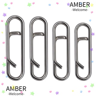 Amber สายเบ็ดตกปลา สเตนเลส สีเงิน แบบพกพา 100 ชิ้น