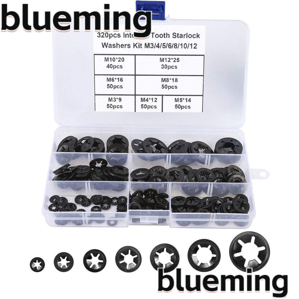 blueming2-ชุดแหวนรองฟันด้านใน-7-ขนาด-65-มม-พร้อมกล่องเก็บ-สีดํา-m3-m4-m5-m6-m8-m10-m12-320-ชิ้น