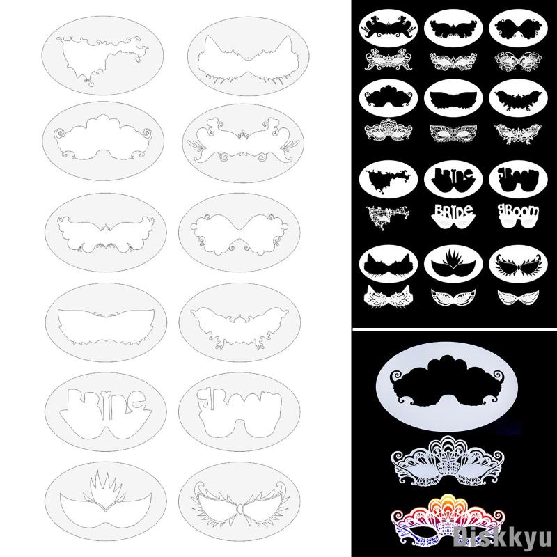 diskyu-แม่แบบเพ้นท์หน้า-น้ําหนักเบา-สําหรับวาดภาพ-แต่งหน้า-งานวันเกิด