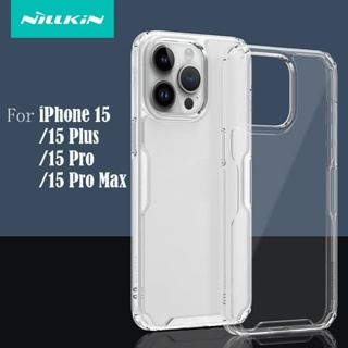เคสใส กันกระแทก สำหรับ iPhone 15 Pro Max /15 pro/15 plus/15 ขอบนิ่ม หลังแข็ง Nillkin Nature TPU Pro Hybrid