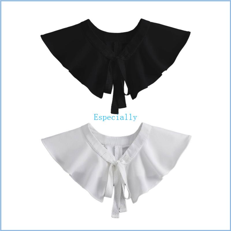 esp-ปลอกคอปลอม-แบบผูกเชือก-ถอดออกได้-สําหรับตกแต่งเสื้อกันหนาว