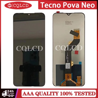 Tecno Pova Neo LE6 อะไหล่หน้าจอสัมผัสดิจิไทเซอร์ LCD แบบเปลี่ยน