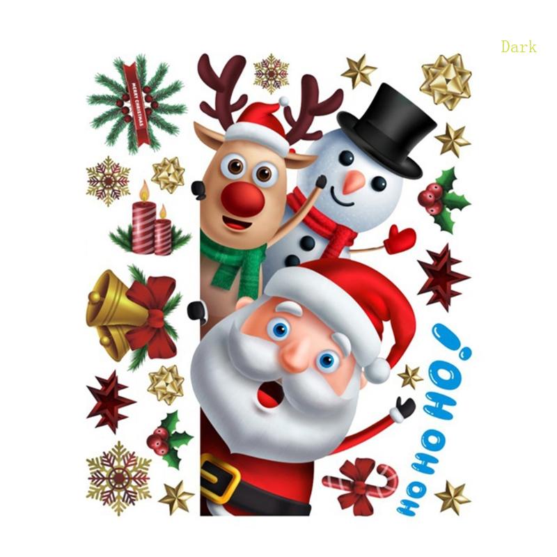 สติกเกอร์-ลายการ์ตูนซานต้า-กวาง-สโนว์แมน-มีกาวในตัว-หลากสีสัน-สําหรับติดตกแต่งหน้าต่าง-ตู้เย็น-คริสต์มาส