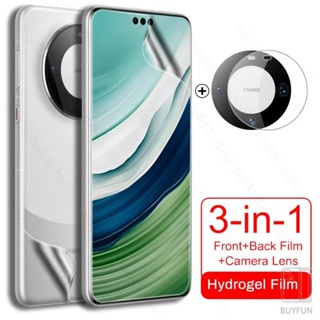 3in1 Camera Lens Protector Hydrogel Film For Huawei Mate 60 Pro 5G 6.82inch ALN-AL80 AL10 AL00 Mate60 6.69" Screen Protector Protection Film