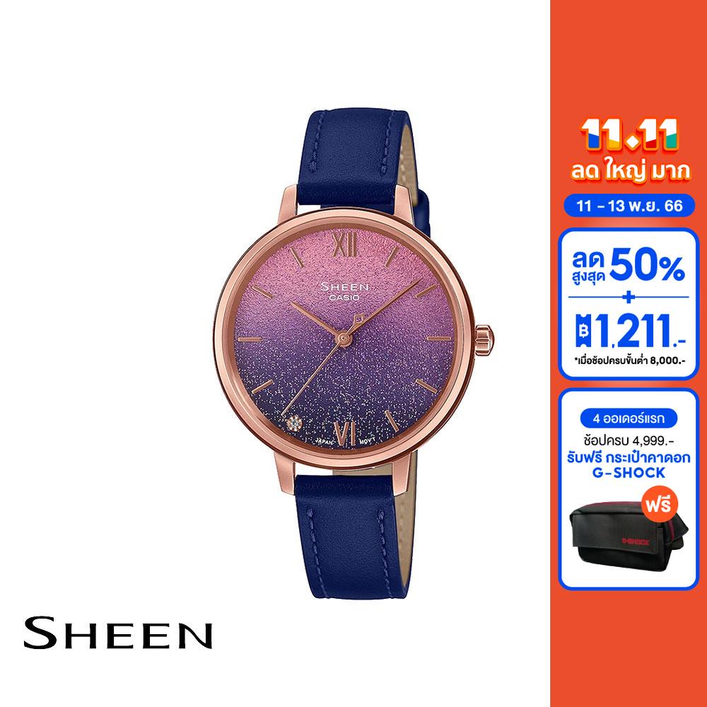 casio-นาฬิกาข้อมือผู้หญิง-sheen-รุ่น-she-4548pgl-4audf-วัสดุสเตนเลสสตีล-สีน้ำเงิน