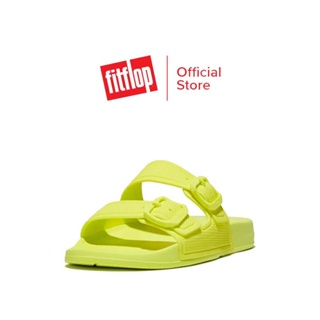 FITFLOP IQUSHION TWO BAR SLIDES รองเท้าแตะผู้หญิง รุ่น FD2-A26 สี ELECTRIC YELLOW