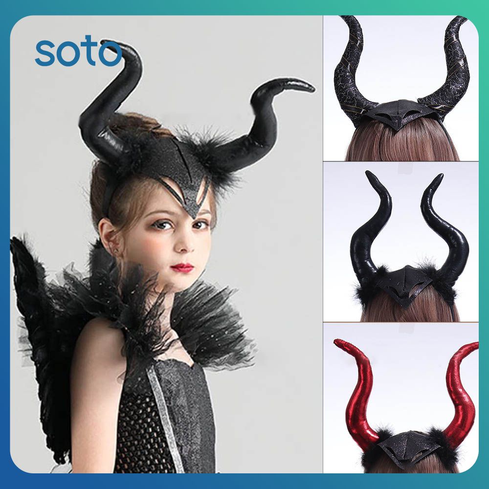 Carnival Long Devil Horn Headdress เครื่องแต่งกายที่สะดวกสบาย Devil