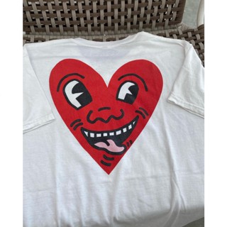 เสื้อยืดแขนสั้น ผ้าฝ้าย พิมพ์ลาย Bomba studio Keith Haring สําหรับผู้ชาย และผู้หญิง