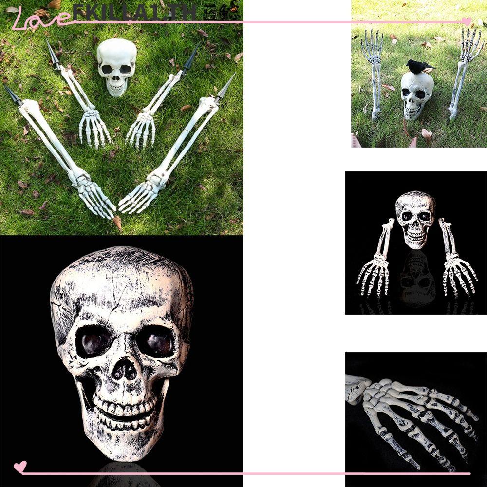 faccfki-กระดูกมือ-โครงกระดูกจําลอง-พลาสติก-2-สี-สําหรับตกแต่งปาร์ตี้ฮาโลวีน