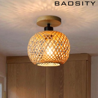 [Baosity] โคมไฟตั้งโต๊ะ แบบไม้ไผ่ 220V ไม่มีหลอดไฟ พร้อมฐานไม้ สําหรับห้องครัว