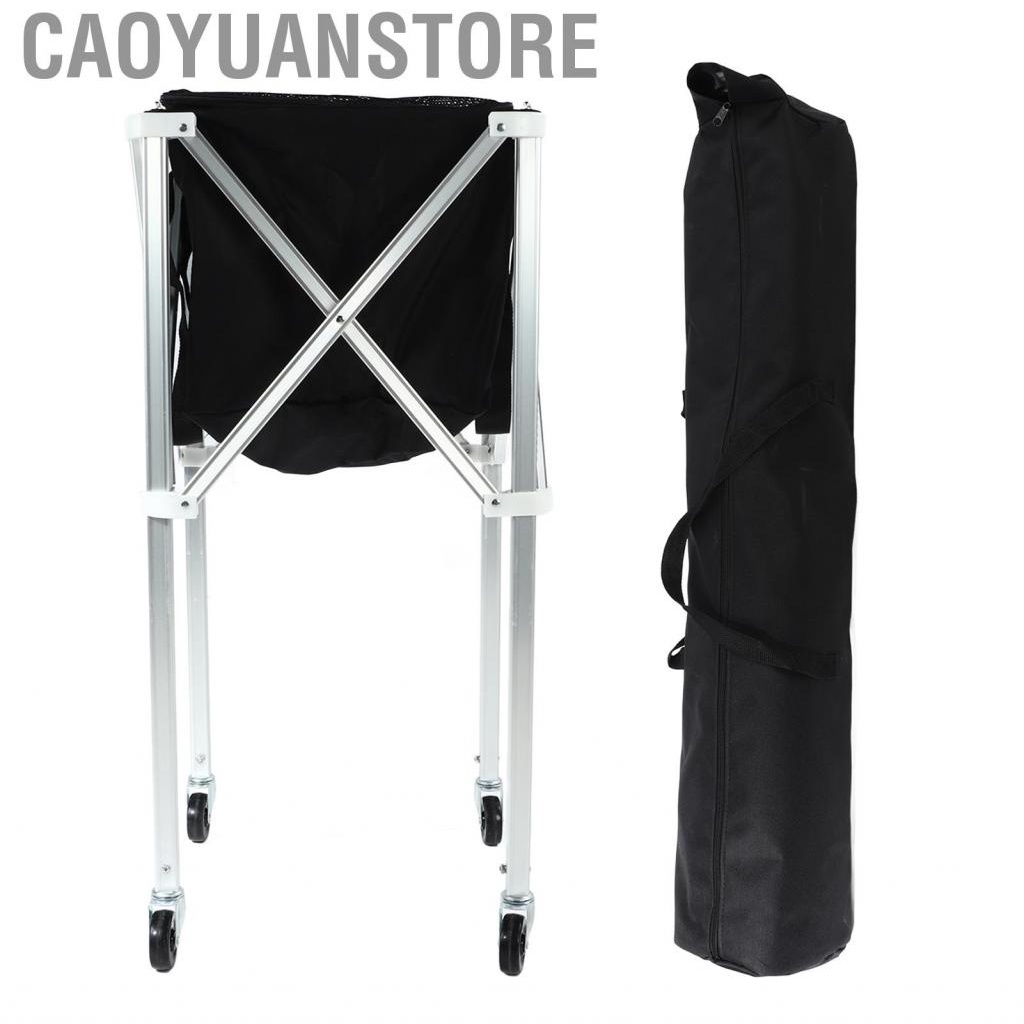 Caoyuanstore Foldable Tennis Ball Hopper Cart Light Aluminum Alloy