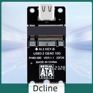[Dcline.th] อะแดปเตอร์การ์ด NGFF เป็น USB 3.2 Type-C M.2 B Key M2 NGFF SSD รองรับ M2 SSD