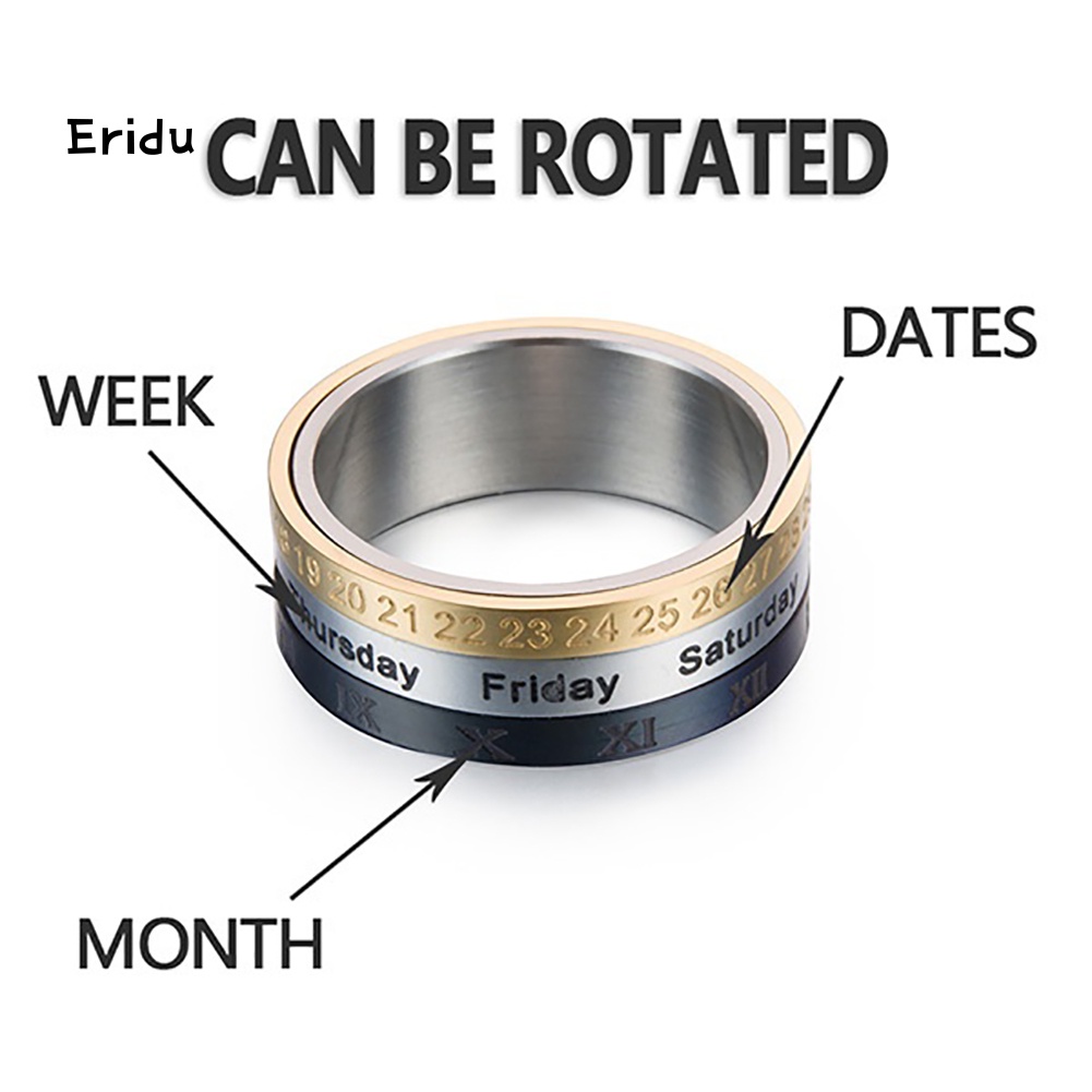 er-แหวนไทเทเนียม-สามแหวน-หมุนได้-ปฏิทิน-วันที่-สัปดาห์