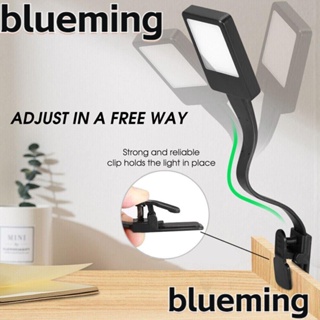 Blueming2 โคมไฟอ่านหนังสือ LED แบบคลิปหนีบ ชาร์จ USB ปรับได้ หรี่แสงได้ แบบพกพา สําหรับเตียงนอน ข้างเตียง