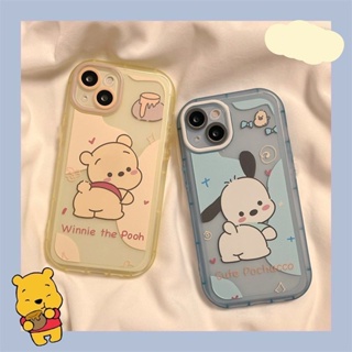 New Cartoon Bear Puppy Phone Case  For iphone 11 12 Transparent 13promax 14 Soft 78 KODT