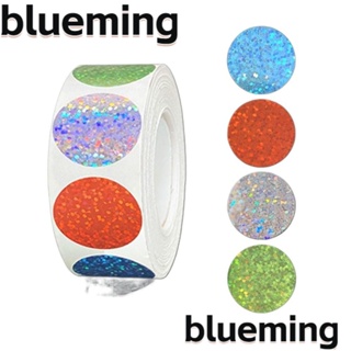 Blueming2 สติกเกอร์ฉลาก ลายจุด มีกาวในตัว ทรงกลม 1 นิ้ว หลากสี สําหรับตกแต่งปาร์ตี้ 500 ชิ้น