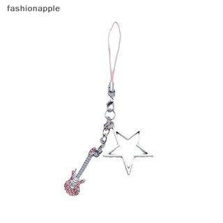 [fashionapple] กีตาร์ กลวง ดาว พวงกุญแจ สําหรับผู้ชาย ผู้หญิง หวาน เท่ อินเทรนด์ แฟชั่น จี้โทรศัพท์ ร็อคพังก์ วินเทจ เครื่องประดับ ของขวัญใหม่ พร้อมส่ง