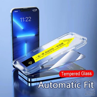 One-click installation Full Cover Tempered Glass For iPhone 15 14 13 12 11 Pro Max XR XS Max Screen Protector
