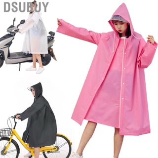 Dsubuy Adult Rain Poncho EVA Breathable Hooded Outdoor Bike Cycling Raincoat for Men Women