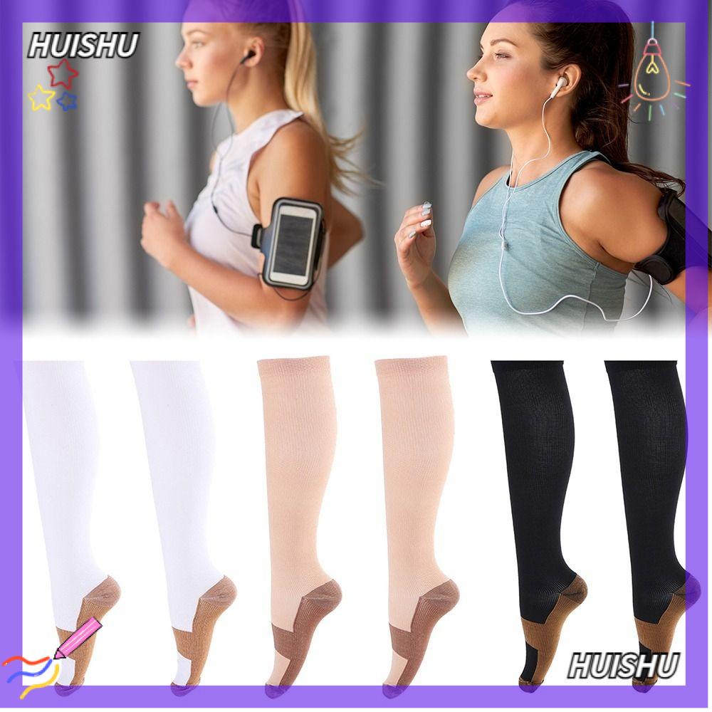 Hs 1 Pairs Unisex Copper Infused AntiFatigue Compression Socks