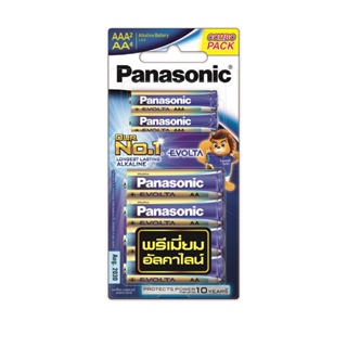 Panasonic ถ่านอีโวต้า AA 4 ก้อน + AAA 2 ก้อน K-KJE6TA