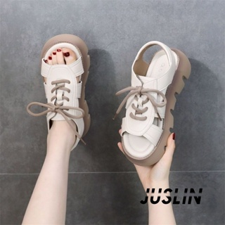 JUSLIN   รองเท้าแตะผู้หญิง ส้นแบน ใส่สบาย สไตล์เกาหลี รองเท้าแฟชั่น 2023 ใหม่  Beautiful คุณภาพสูง รุ่นใหม่ Comfortable B98G0TR 37Z230910