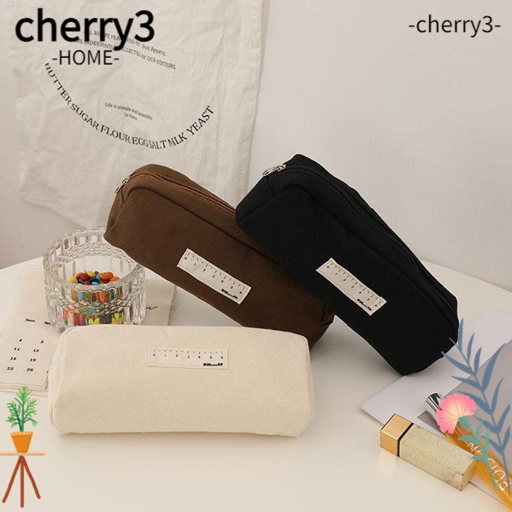 cherry3-กระเป๋าดินสอ-ผ้าแคนวาส-จุของได้เยอะ-แบบเรียบง่าย