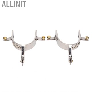 Allinit 2Pcs Horse Spurs Stainless Steel Cowboys with Rotating Gear for Equestrian Enthusiasts