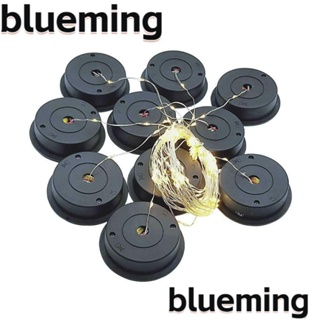 Blueming2 กล่องแบตเตอรี่พลังงานแสงอาทิตย์ พร้อมสายไฟ LED ทรงกลม แบบเปลี่ยน สําหรับตกแต่งสวนกลางแจ้ง