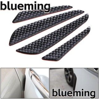 Blueming2 สติกเกอร์คาร์บอนไฟเบอร์ ป้องกันการชน สําหรับติดขอบประตูรถยนต์ 4 ชิ้น