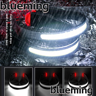 Blueming2 ไฟฉายคาดศีรษะ COB ชาร์จ USB สีแดง สีขาว สําหรับเดินป่า กลางแจ้ง