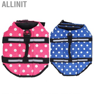 Allinit Dog Swimming Safety Vest Pet Adjustable Reflective Life Jackets With High Bu Ejj