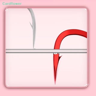 &lt;Cardflower&gt; ตะขอตกปลา เหล็กคาร์บอน สีแดง 12 ชิ้น ต่อแพ็ค