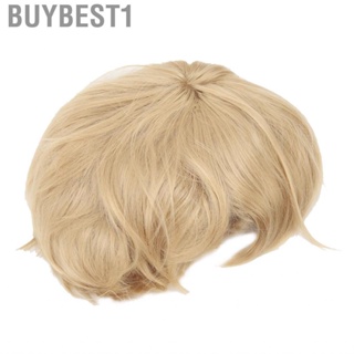 Buybest1 Short Wig  High Density Environmentally Friendly Synthetic Fibers Men Adjustable Beautiful Easy Clean for Cosplay Activities