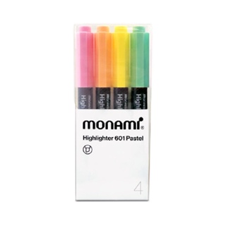 Monami ชุดปากกาเน้นข้อความ 601 พาสเทล P4